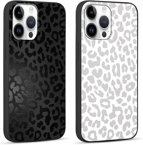 2 حزمة لطيف cheetah طباعة ل Apple iPhone 13/14 6.1 "علبة الهاتف ، وتصميم نمط الفهد الفاخرة الحالات SILICONE SILICONE SLIS in Kuwait
