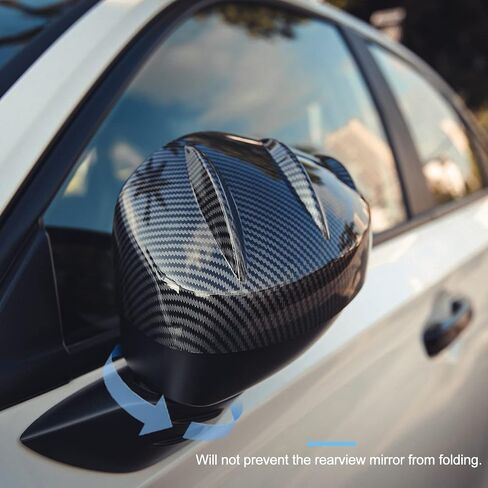 Thenice for 11th Gen Civic Rearview Mirror Cover Side Rear View Mirror Protector for Honda Civic 2022 2023 -Glossy Black in Kuwait