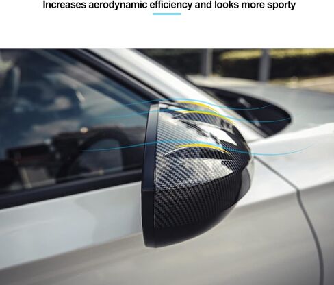 Thenice for 11th Gen Civic Rearview Mirror Cover Side Rear View Mirror Protector for Honda Civic 2022 2023 -Glossy Black in Kuwait