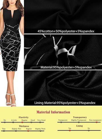 VFSHOW Womens Wear to Work Fitted Sleeveless Front Zipper Pencil Sheath Dress Business Party Office Colorblock Crisscross Waist Flattering Bodycon Dress (Hot Pink, XXX-Large) 10720 BLK 3XL in Kuwait