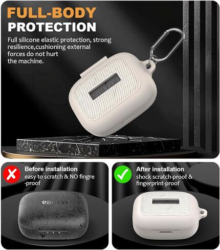 بالنسبة إلى غطاء علبة Airfun Air Pro 4 مع طقم نظافة ، فإن شعار التصميم المقاوم للسيليكون الناعم المتوافق مع Carabiner-Black مع Carabiner-Black in Kuwait
