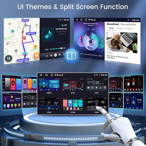 Android 13 Car Stereo for Kia Soul 2014 2015 2016 2017 Wireless Carroid Android Auto ، 2+64GB ، 9 بوصة تعمل بالقطار Radio GPS WiFi SWC AHD Camera in Saudi Arabia