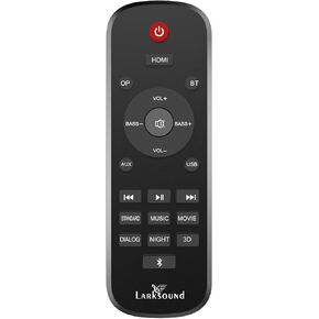 Replacement Remote Control Compatible with LARKSOUND SOUNDBAR L200M, L210BWM, L200N, L210BW, L210