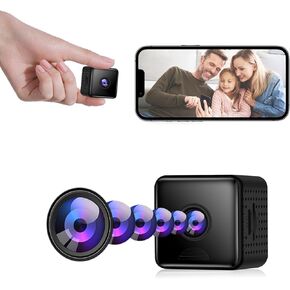 Mini Camera 4K HD Indoor Mini Wireless WiFi Security Camera Security Control Pet Surveillance Monitor Baby/Nanny Cam Support SD Memory Card APP Control Surveillance Monitor