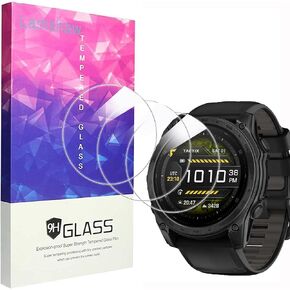 Compatible for Garmin Tactix 8 51mm Screen Protector, [3 Pack] 9H Tempered Glass Screen Protector Film Compatible for Garmin Tactix 8 51mm AMOLED, Solar, Elite Watch (3 Pack)