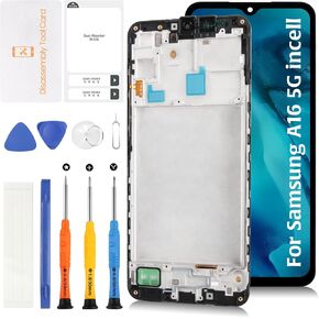 TFT A16 4G 5G LCD (6.6" Not OEM 6.7"/No Fingerprint) with Frame Screen Replacement for Samsung Galaxy A16 SM-A165F/M SM-A166B/P/E Screen Display Touch Digitizer Assembly Kit