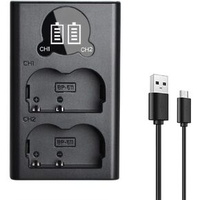 NP-FZ100 Camera Battery Charger Dual USB Charger with LCD Display Compatible with Sony A7iii, A7iv, A7RIII (A7R3), A7RIV, A7C, A7Cii, A6700, A6600, A9, A1, ZV-1E, FX30 Camera Batteries