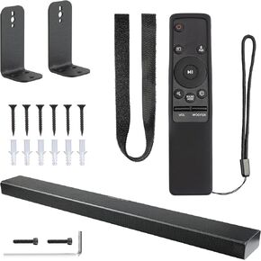 Wall Mount Bracket for Samsung HW-Q900a/a650, Sturdy Soundbar Wall Mount, Speaker Mount with Silicone Remote Cover