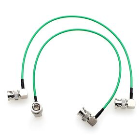2pcs 3G HD SDI Video BNC Cable for Teradek Hollyland Atomos SmallHD Feelworld Portkeys Monitor Blackmagic Sony Canon ARRI RED Camera, Thin Soft, Right Angle BNC, 60cm