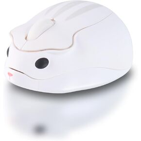 2.4G Mini Wireless Mouse,Hamster Shape with USB Receiver, Cartoon Animal Wireless Silent Mouse 1200DPI Portable Travel USB Mice for Pc, Laptop, Mac, Windows(Green)