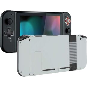 الكلاسيكيات المتطرفة الكلاسيكية NES نمط لينة اللمس الخلفي لوحدة التحكم Nintendo Switch ، NS Joycon Handheld Controller Housing (D-PAD Protect