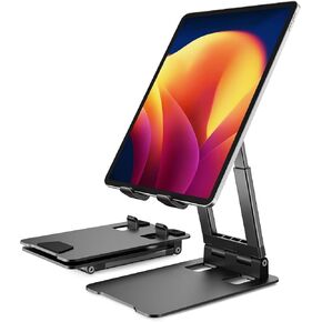 holdUP Tabletop Table Holder Stand Tablet Stand & Phones Stand for Table for Online Class Portable & Universal Phone Holder (Black)