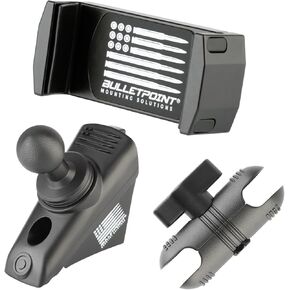 Bulletpoint A-Pillar 20mm Ball Mount Universal Phone Holder Bundle Compatible with 2018-2023 Jeep Wrangler JL & 2020-2023 Jeep Gladiator