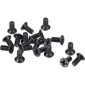 uxcell M3 x 30mm Phillips Screw Fastener Black for Laptop PC TV Fan Switch 200pcs