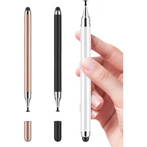 3 Pcs Stylus Pen for ipad iPhone Android Tablets,High Precision and Sensitivity Compatible with All Touch Screens(Black,White,Rose Gold)