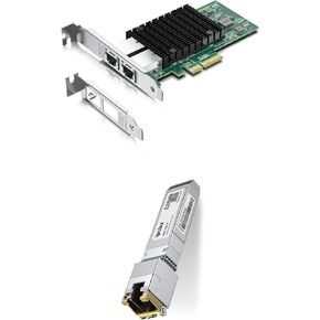 10GB X550-T2 Network Card + 10G-SFP-T Transceiver