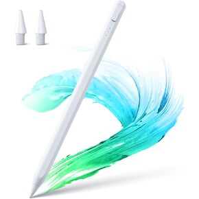 Stylus Pen for iPad 2018-2025, 2X Faster Charge, with Palm Rejection, Tilt Sensitivity, Pixel Precision, Pencil Compatible with iPad 11/10/9/8/7/6th Gen, Pro 11"/12.9"/13" M4, Air 3/4/M2/M3, Mini 5-7