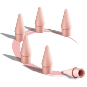 Replacement Tips for Apple Pencil 2nd Gen/1st Gen/USB-C/Apple Pencil Pro Generation, Exact Match to Apple Pen Nibs, Pink, 6 Pack