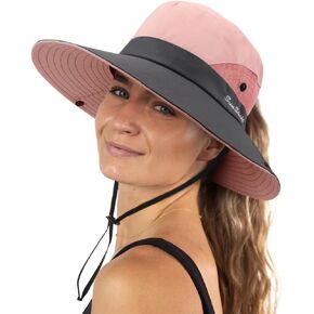 Dreshow Women Sun Hat Outdoor UV Protection Hat قبعة قابلة للطي