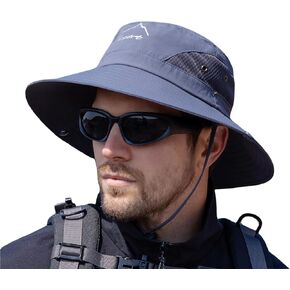 Sun Hats for Men Women UPF 50+ Fishing Hat Wide Brim Bucket Hat UV Protection Beach Hats Breathable Boonie Hat for Hiking