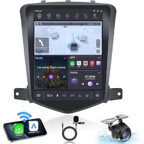 Car Radio Stereo for Chevrolet Chevy Cruze 2009-2015: 8 Core 4G+32G Android 13 5GWiFi 10.4" T-Style Touchscreen Head Unit - CarPlay Andriod Auto Bluetooth 5.0 RDS FM GPS Mirror Link Backup Camera SWC