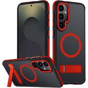 for Samsung Galaxy S25 Ultra Case, [Compatible with MagSafe], Adjustable Kickstand,Military Grade Drop Tested, Translucent Matte Phone Case for Galaxy S25 Ultra Case (Black)