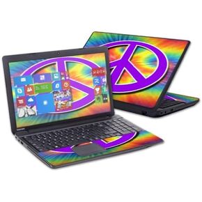 MightySkins Skin Compatible with Toshiba Satellite C50 C55 C55T C55D 15.6" wrap Sticker Skins Hippie Time