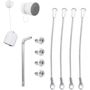 VVHOOY Anti Drop Camera Security Chain Compatible with Google Nest Cam(Battery)/Arlo Pro 4 3 Ultra 2/Simplisafe Outdoor/Noorio B200 Wireless, Anti Theft Camera Safety Cable No Need Screwdriver 2 Pack in Kuwait