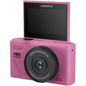 4K Digital Camera for Photography, Pink