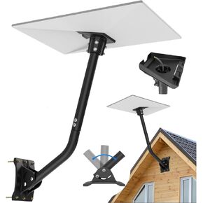 Starlink Gen 3 Mount Kit - 360 ° تصاعد الجدار/السقف القابل للتعديل للطبق القياسي ، متوافق مع محول الأنابيب V3 وحامل الجدار الطويل ، تصميم متين للتجسس (Extended Versi
