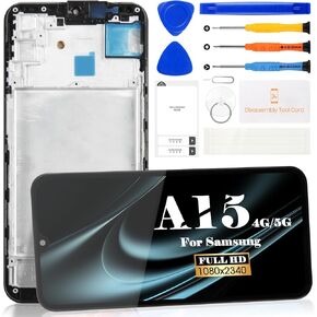 OLED for Samsung A15 4G/5G LCD Screen Replacement A155 A156 LCD Display A155F Touch Digitizer with Assembly Repair Kits(Larger Size with Frame)