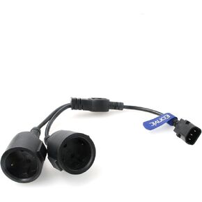 eonvic IEC 320 C14 Male to Europe Schuko Female Socket Adapter Power Cable for UPS PDU ، Euro UPS/PDU Power Cord Conner (2 way) in Kuwait