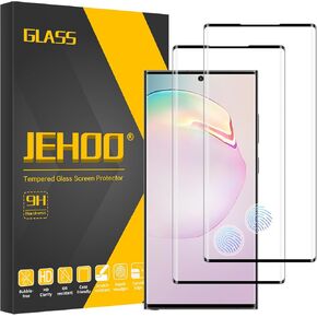[2 Pack] for Samsung Galaxy Note 10 Plus Screen Protector 6.8 Inch, Support Fingerprint, 9H Tempered Glass Film, Easy Installation, Bubble Free