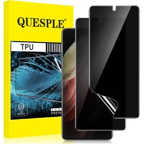 2 Pack TPU Privacy Screen Protector for Samsung Galaxy S20 6.2 inch [Not Glass], True 28° Anti-Spy, Fingerprint Unlock Support, High Sensitivity, Case Friendly