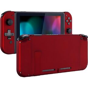 لوحة خلفية للمس الناعمة الناعمة لوحدة التحكم Nintendo Switch ، NS Joycon Housing Shell (إصدار D -PAD) مع أزرار مجموعة كاملة ، قذيفة بديلة DIY لمفتاح Nintendo - أحمر