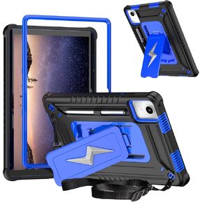 DETUOSI Case for Lenovo Tab M11 (TB-330FU/TB-330XU) 11 inch /K11/Xiaoxin Pad 2024, Heavy Duty Protection Shockproof Rugged Cover for Lenovo Tab M11 Case with Stand and Shoulder Strap