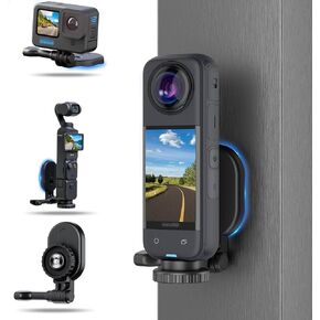 Magnetic Mount Compatible with DJI Osmo Pocket 3,Detachable Pocket 3 Magnetic Stand Bracket Extension Cage Adapter with Cold Shoe,Compact Magnet Steering Holder Suction Base Accessories for Pocket3