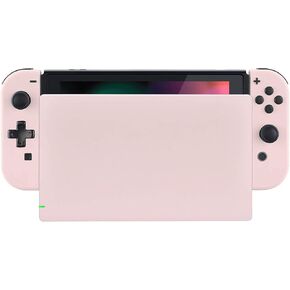 eXtremeRate Soft Touch Cherry Blossoms Pink Joycon Housing Shell (D-Pad Version) with Full Set Buttons for Nintendo Switch, Replacement Faceplate for Nintendo Switch Dock – Joy-Con Dock NOT Included