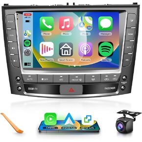Car Radio Stereo for Lexus IS250 2006-2012 with Wireless CarPlay Android Auto, 9 Inch HD Android 13 Touch Screen HiFi Audio GPS Navigation WiFi USB Bluetooth SWC HD Backup Camera