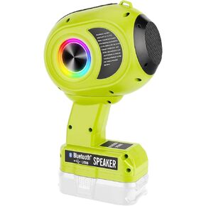 Wireless Bluetooth Speaker Compatible with Ryobi ONE 18v Battery, TWS Paring, BT5.3, AUX TF USB Input, Portable Bluetooth Speaker Wireless for Home Jobsite Party Outdoor(No Battery)