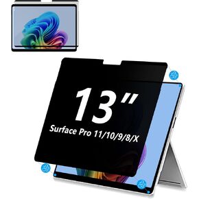 واقي شاشة خصوصية ميجو لـ Surface Pro 11/10/9/8/× 13 بوصة ، مضاد للبرس ، مضاد للوهج ، إغلاق الأزرق وإغلاق الأشعة فوق البنفسجية ، تقنية النانو المغناطيسية ، التصميم القابل للإزالة