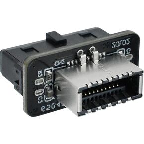 USB 3.2 Gen 1 to USB 3.2 Gen 2 Adapter ، Motherboard 19Pin to type-e header ، محول اللوحة الأمامية للوحة الأم من النوع C (النوع العمودي)