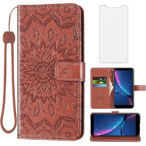 Phone Case for Hot Pepper Serrano 3 A95B A95C A95J Wallet Cases with Tempered Glass Screen Protector and Leather Slim Flip Cover Card Holder Stand Cell Accessories HotPepper Serrano3 Women Rose Gold