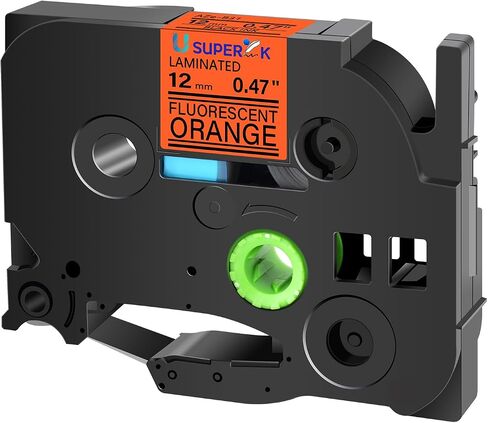 USUPERINK 1PK Compatible for Brother P-Touch Label Maker Tape TZe-C31 TZ-C31 TZeC31 TZC31 Black on Fluo Yellow 12mm 1/2 inch 0.47'' x 16.4ft Laminated TZe TZ Label Tape for PT-D210 D400 D600 H100 H110 in Kuwait