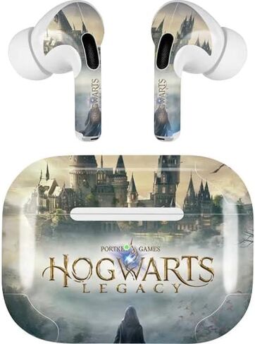 غلاف صوتي من Skinit متوافق مع Apple AirPods Pro (الجيل الثاني، 2022) - تصميم شعار Warner Bros Hogwarts Legacy مرخص رسميًا in Kuwait