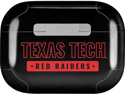 غلاف صوتي من Skinit متوافق مع Apple AirPods Pro (الجيل الثاني، 2022) - تصميم شعار Red Raiders مرخص رسميًا in Kuwait