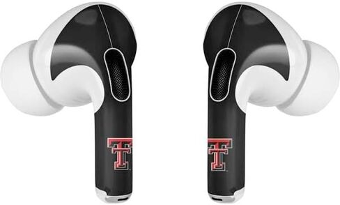 غلاف صوتي من Skinit متوافق مع Apple AirPods Pro (الجيل الثاني، 2022) - تصميم شعار Red Raiders مرخص رسميًا in Kuwait