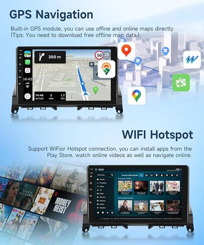 6G+128G 8 Core Android 13 Car Stereo Radio Carplay DSP-36 for Mercedes Benz C-Class C180 C200 C230 C250 C300 C350 W204 S204 2006-2011, Rimoody 9'' Touchscreen 59-UI Themes Camera GPS WiFi FM/RDS in Saudi Arabia
