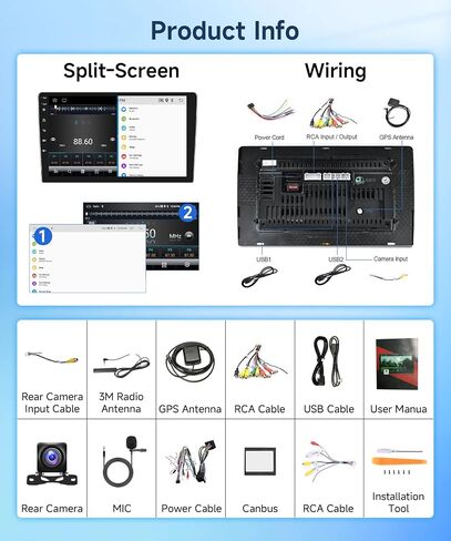6G+128G 8 Core Android 13 Car Stereo Radio Carplay DSP-36 for Mercedes Benz C-Class C180 C200 C230 C250 C300 C350 W204 S204 2006-2011, Rimoody 9'' Touchscreen 59-UI Themes Camera GPS WiFi FM/RDS in Saudi Arabia