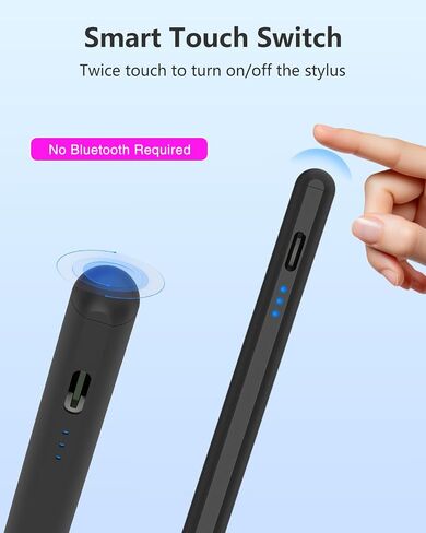 Pencil for iPad 2024-2018, Pen for iPad with 12Hr Usage, Palm Rejection, Tilt Sensitivity, Stylus Pen for iPad 10/9/8/7/6, iPad Pro 12.9"/11"/13" M4, iPad Mini 6/5, iPad Air 5/4/3/11"-13" M2 in Kuwait